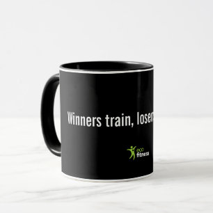 Mug noir 11 oz Gagnants de l'Eco Fitness