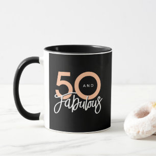 Mug Noir 50 et fabuleux moderne 50e anniversaire