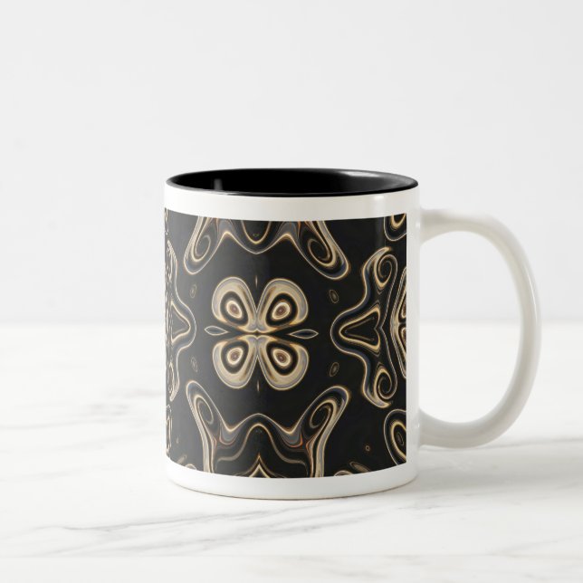 Mug noir Abstrait Amoeba (Droit)
