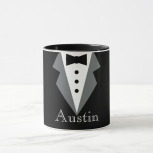Mug Noir Blanc Formal Tuxedo Personnalisé