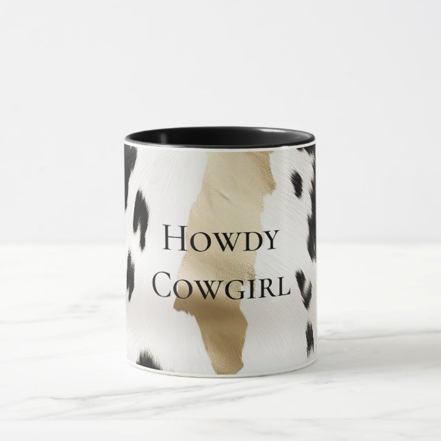 Mug Noir Blanc Glam Cowhal Sud-Ouest (Centre)