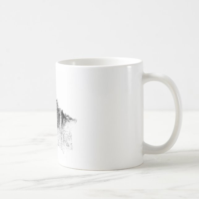 Mug Noir Blanc Inspiration Wolf Eyes (Droite)