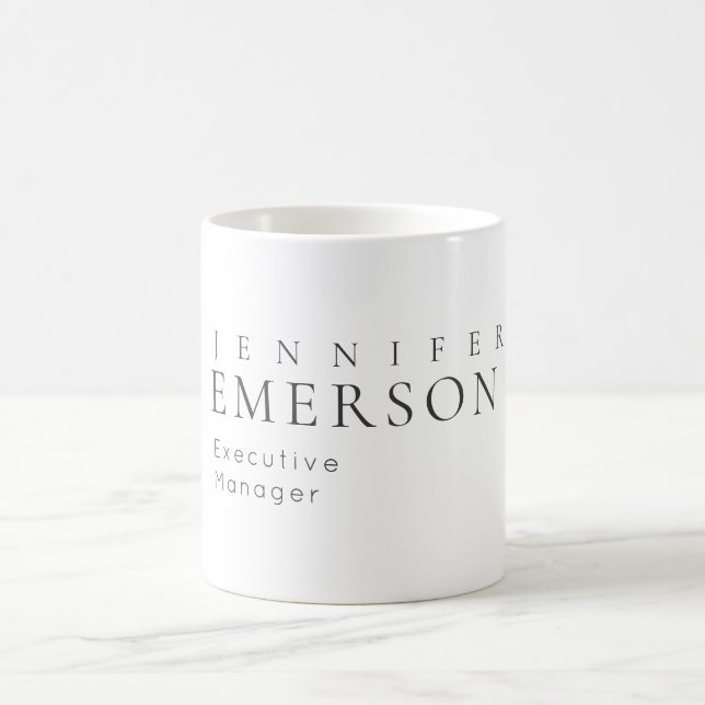 Mug Noir blanc minimaliste moderne simple  (Centre)