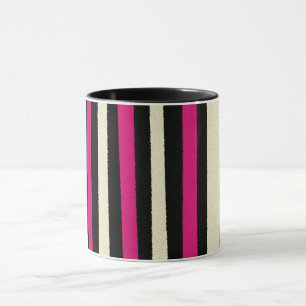 Mug Noir Blanc Rouge Cool Motifs simples