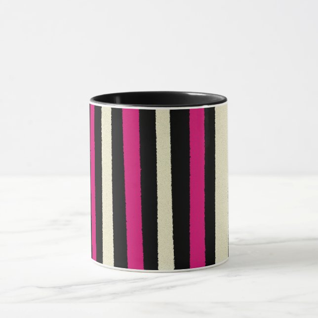 Mug Noir Blanc Rouge Cool Motifs simples (Centre)