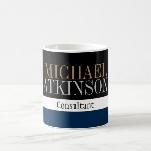 Mug Noir Bleu Gras Texte tendance Style