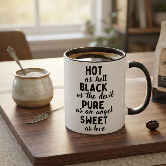 Mug Noir Chaud Pur Sucré (Créateur téléchargé)