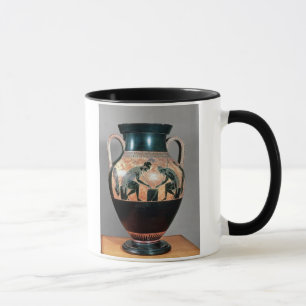 Mug Noir-chiffre amphora dépeignant Ajax et Achille,