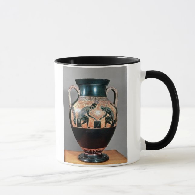 Mug Noir-chiffre amphora dépeignant Ajax et Achille, (Droite)