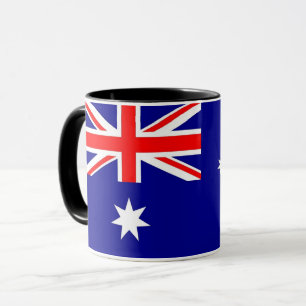 Mug noir Combo avec drapeau d'Australie