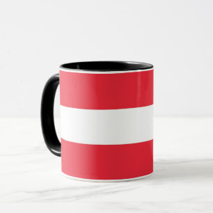 Mug noir Combo avec drapeau d'Autriche