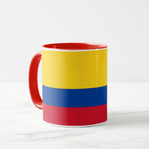 Mug noir Combo avec drapeau de la Colombie