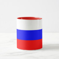 Mug noir Combo avec drapeau de la Russie