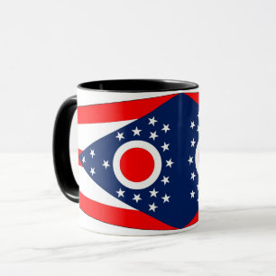 Mug noir Combo avec drapeau de l'Etat de l'Ohio, U