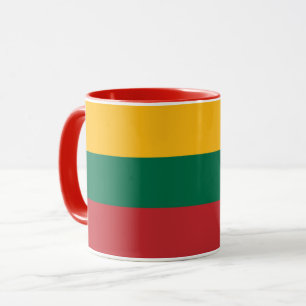 Mug noir Combo avec drapeau de Lituanie