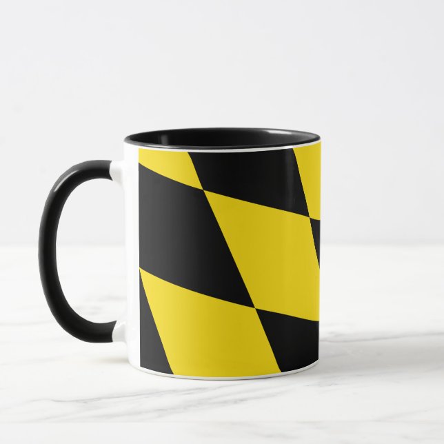 Mug noir Combo avec drapeau de Munich, Bavière (Gauche)