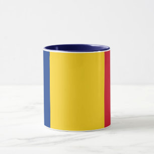 Mug noir Combo avec drapeau de Roumanie