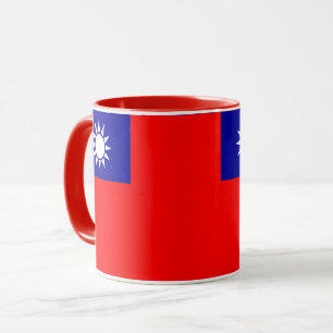 Mug noir Combo avec drapeau de Taïwan
