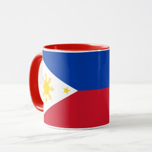 Mug noir Combo avec drapeau des Philippines
