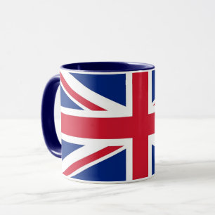 Mug noir Combo avec drapeau du Royaume-Uni
