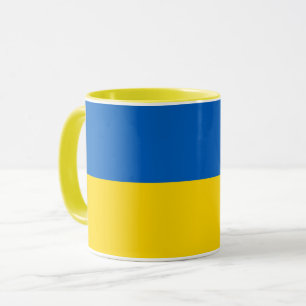Mug noir Combo avec le drapeau de l'Ukraine
