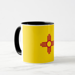 Mug noir Combo avec le drapeau du Nouveau-Mexique,