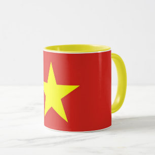 Mug noir Combo avec le drapeau du Vietnam