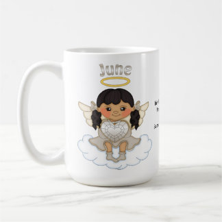 Mug Noir d'ange de pierre porte-bonheur de juin