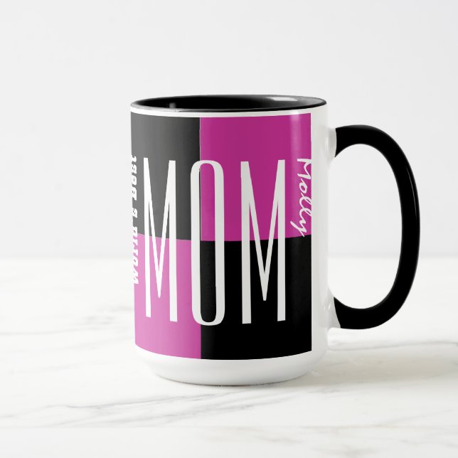 Mug NOIR de ROSE à la mode des textes d'empire de la (Droite)