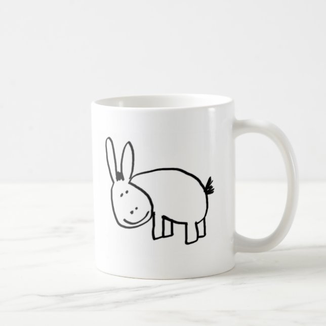 Mug noir de sourire d'âne (Droite)