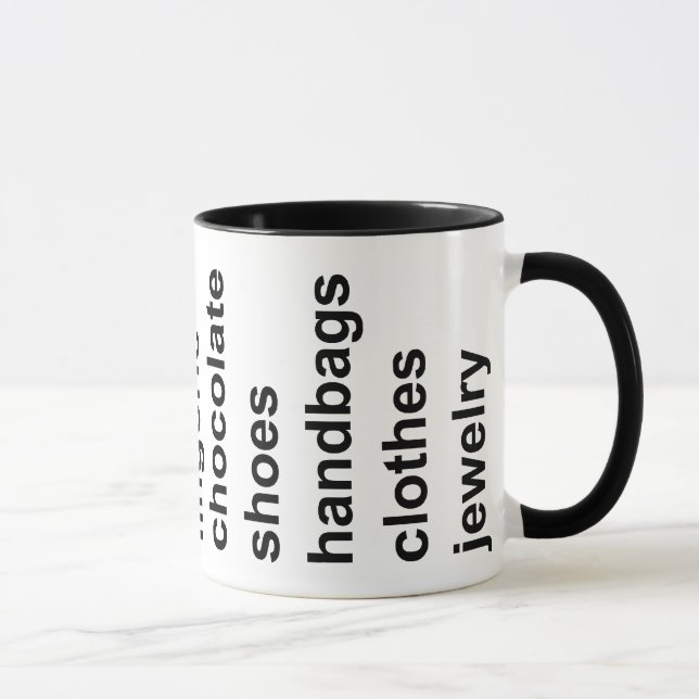 Mug Noir de substance de fille (Droite)