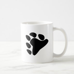 MUG NOIR DE SYMBOLE DE PATTE D'OURS