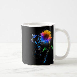 Mug Noir de tournesol bleu