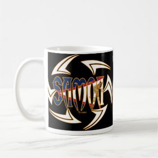 Mug Noir de tribal des Samoa américaines