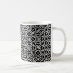 Mug Noir Dentelle isolée texture du tissu croisé