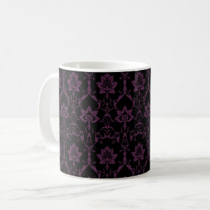 Mug Noir et aubergine Renaissance Damas
