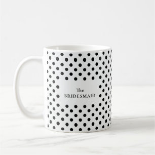 Mug Noir et Blanc à pois La DEMOISELLE D'HONNEUR