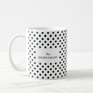 Mug Noir et Blanc à pois La DEMOISELLE D'HONNEUR