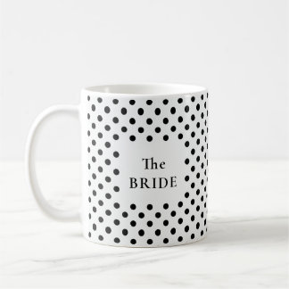 Mug Noir et Blanc à pois La MARIÉE