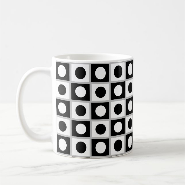 Mug Noir et blanc Abstrait moderne (Gauche)