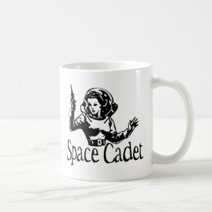Mug Noir et blanc de cadet de l'espace