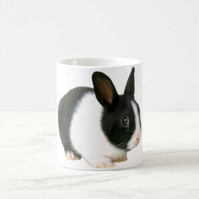 Mug Noir et blanc de lapin (Centre)