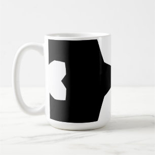 Mug Noir et blanc Géométrique Gras