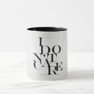 Mug Noir et blanc je ne m'inquiète pas la conception