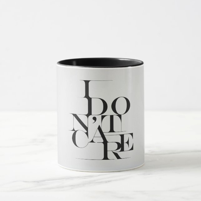 Mug Noir et blanc je ne m'inquiète pas la conception (Centre)
