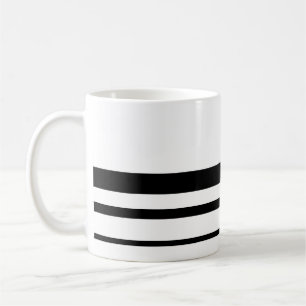 Mug Noir et blanc minimal trois bandes