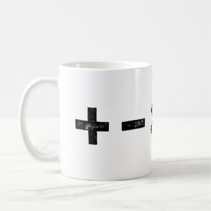 Mug Noir et blanc Tous les symboles mathématiques Lino
