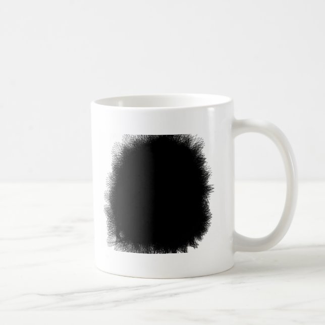 Mug noir et obscurité de tabagisme au coeur humain (Droite)