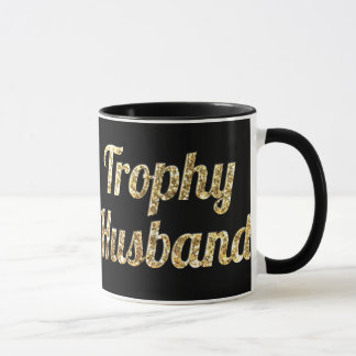 Mug Noir et or de mari de trophée scintillants