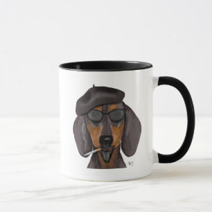 Mug Noir et Tan de teckel de hippie